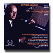 Henri Lazarof - Music for Chamber Orchestra - Viola - Organ