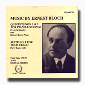 Piano Quintets By Ernest Bloch </b><i>(Out of Print)</i>